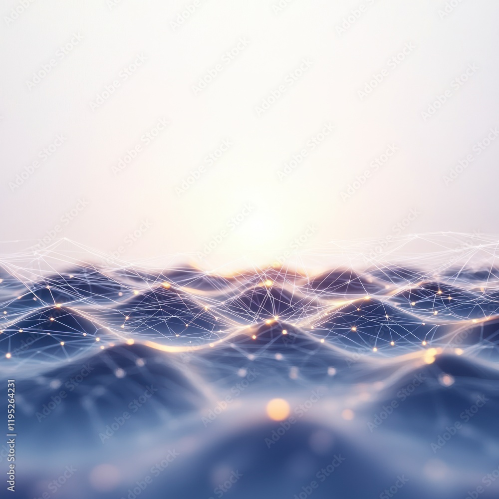 Poster abstract digital network connection technology global communication