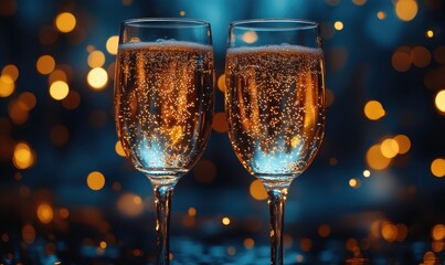 Celebratory toast with sparkling drinks festive atmosphere nighttime setting elegant viewpoint