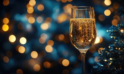 Celebrating new year's eve with sparkling drinks cozy setting festive decor nighttime ambiance