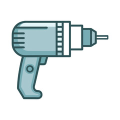 Handheld Electric Drill Vector Design.