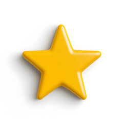 Obraz premium 3d gold glossy yellow star icon isolated on white background