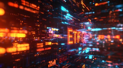 Obraz premium Glowing double exposure of financial dashboards and ETF symbols depicting upward investment trends and strategic tools