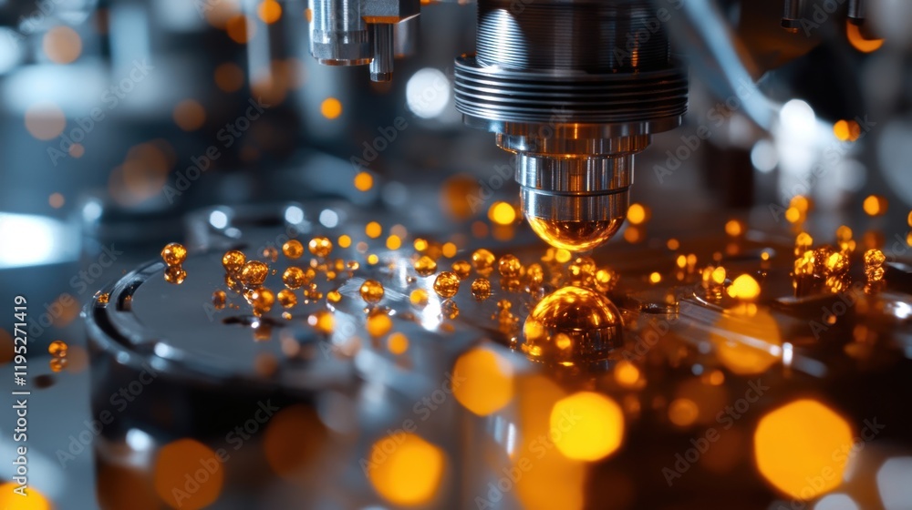 Poster a shot of a quality control inspector examining a finished assembly in a factory with a focus on the