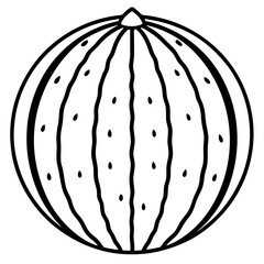 watermelon line art vector