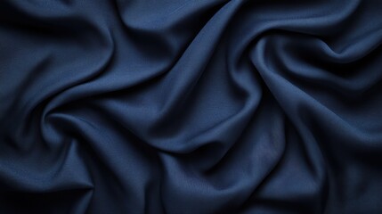 Fototapeta premium Elegant deep navy blue fabric creating a calm, sophisticated atmosphere through its smooth and uniform texture