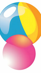 Fototapeta premium Colorful Beach Ball Illustration
