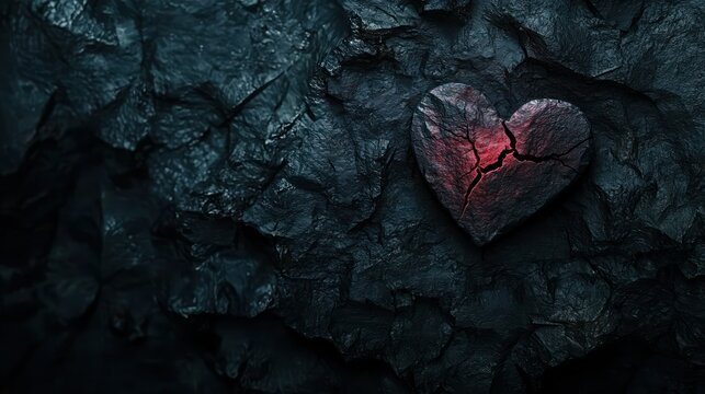 Anti-Valentineâ€™s Day theme with a broken heart symbol and dark background, expressing independence