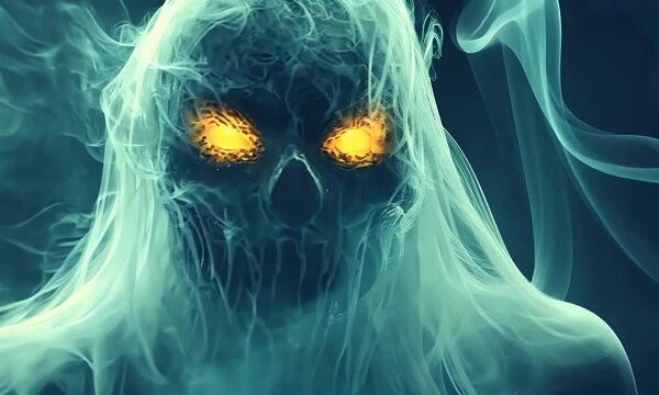 Glowing Ghost Smoke Horror Halloween Artwork