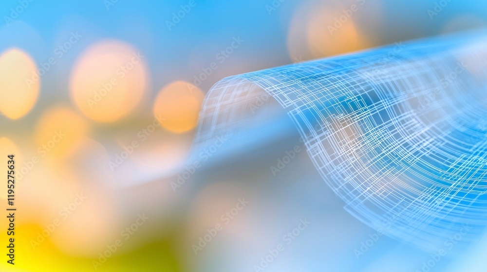Poster abstract blueprint design soft dreamy tech background