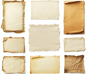 Fototapeta premium set of note papers on white background 