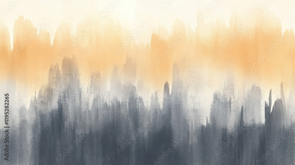 Poster elegant gradient of amber and gray with soft pencil strokes showcasing subtle blending of colors
