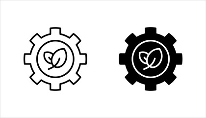 icon Set of Leaves,  icons related to environment, on white background.