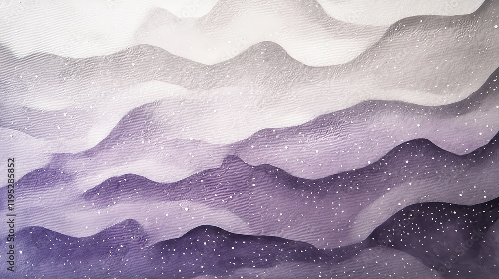 Poster graceful pastel gray and lavender gradient waves create a calming abstract backdrop expressing tranq