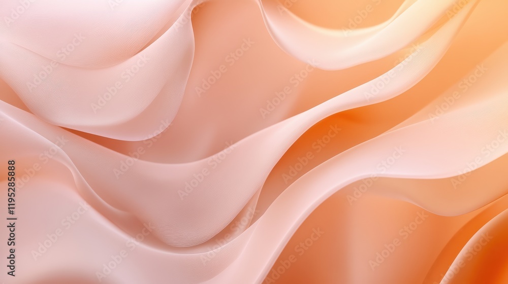 Aufkleber Beautiful abstract gradient composition in pastel amber showcasing flowing textures and soft hues