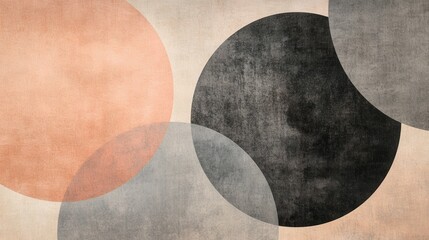 Abstract overlapping circular patterns create a harmonious visual experience with muted tones