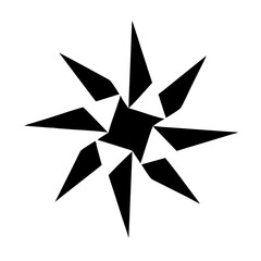 Obraz premium Black starburst design with pointed shards