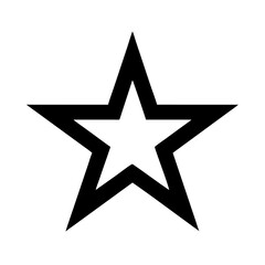 Obraz premium Black outline star with sharp and bold design