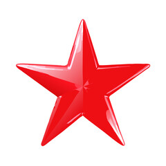Obraz premium Glossy red 3D star icon