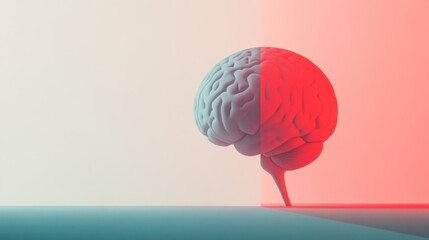 Brain health concept in modern abstract design