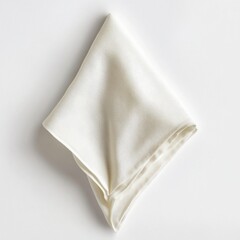 White napkin elegantly folded in a corner, perfect for a fine dining table setting or casual meal arrangement during a gathering