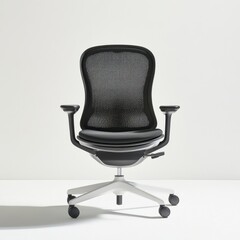 Comfortable black mesh office chair designed for ergonomic support in a modern workspace environment