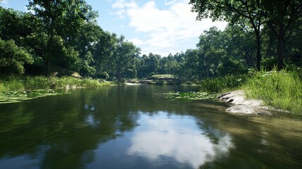 Peaceful Forest Lake
