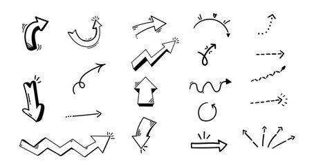 Arrow Highlighter set,Background highlighter design collection,Hand drawing set,line art arrow for prints,t-shirt and card,pointing toward greatness,curvy,wavy arrow collection pack.  