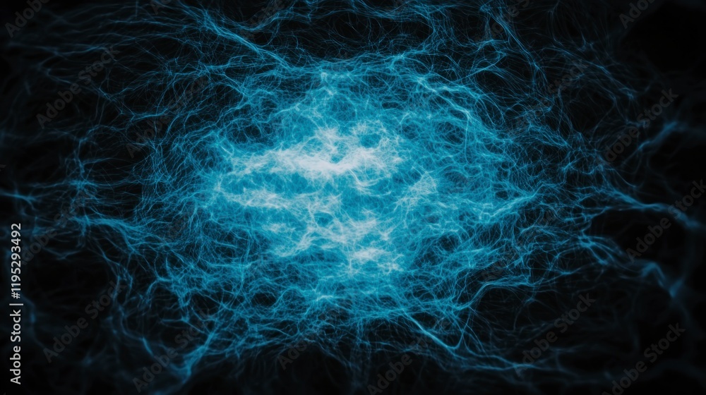 Poster ethereal blue particle background bokeh wave motion abstract texture