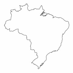 Obraz premium Brazil outline map