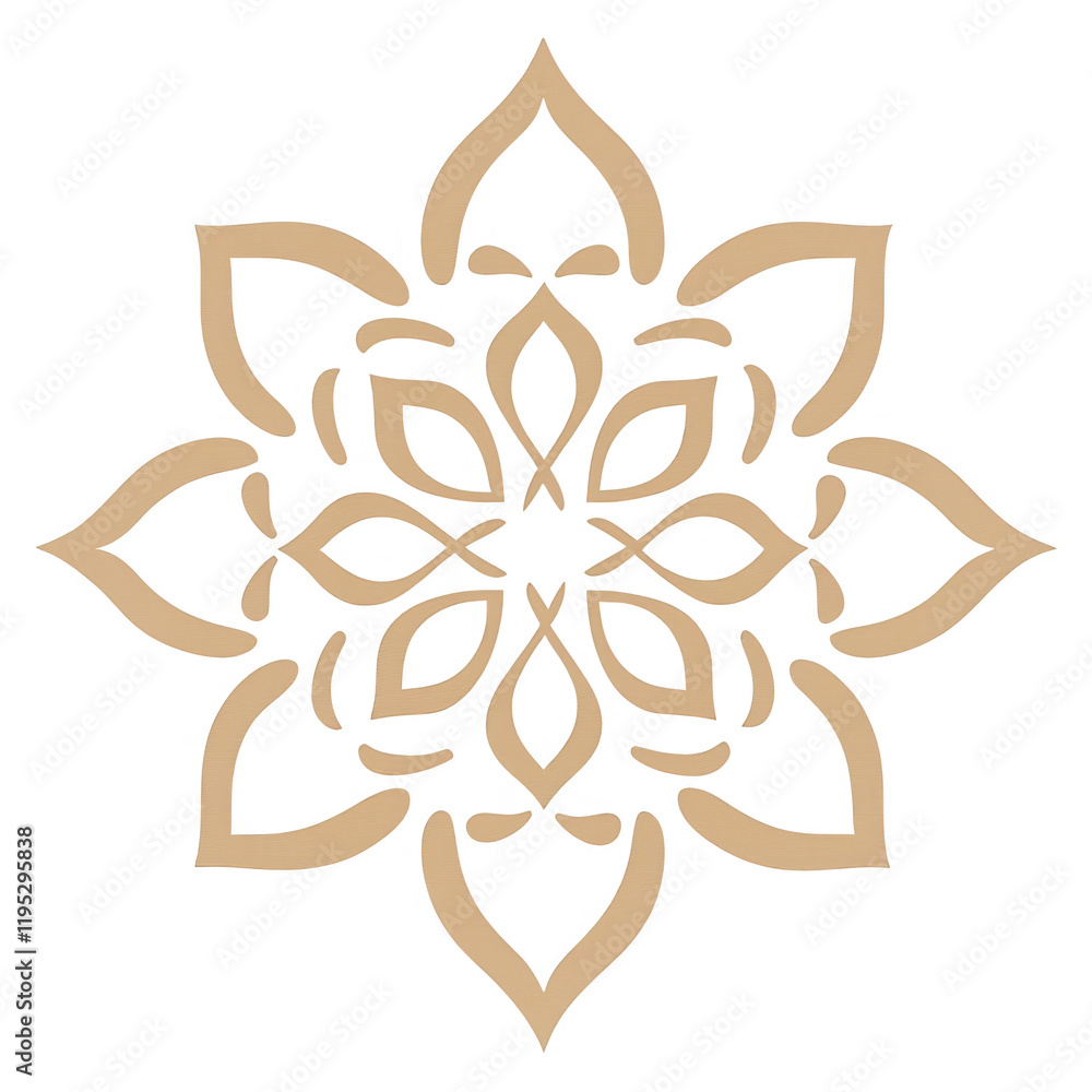 Aufkleber a beautiful mandala design featuring intricate patterns and symmetrical shapes., isolated on a trans