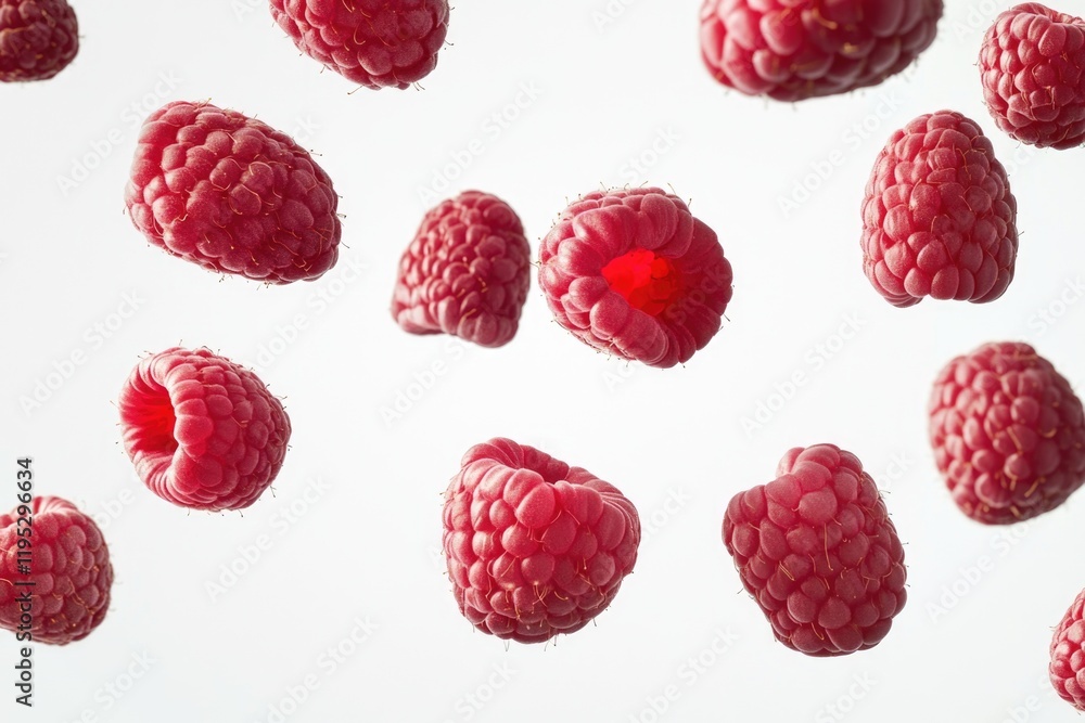 Aufkleber vibrant cluster of red berries exploding with juice and color.