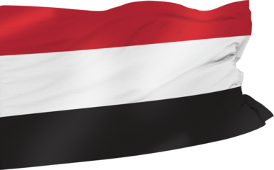 Waving National Flag of Yemen