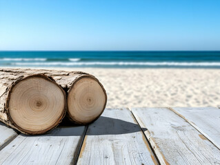 Beach Log Wood Texture Background Image