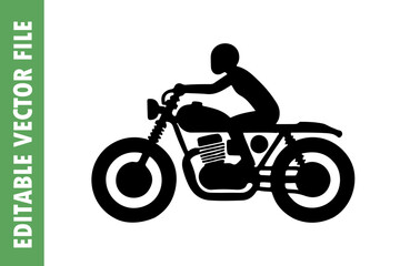 Obraz premium silhouette of a biker vector