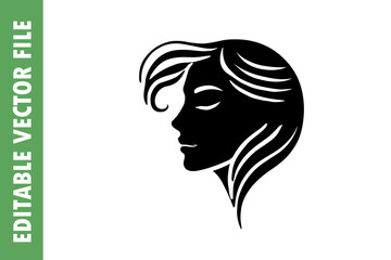 silhouette face vector design