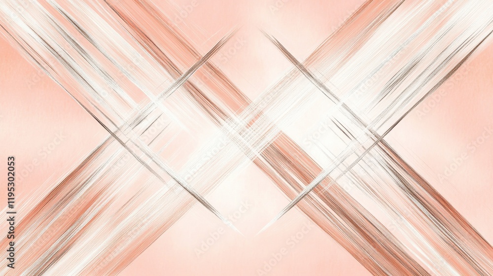 Poster Pastel peach backdrop with intersecting strokes creating a soft, calming visual effect for artistic inspiration
