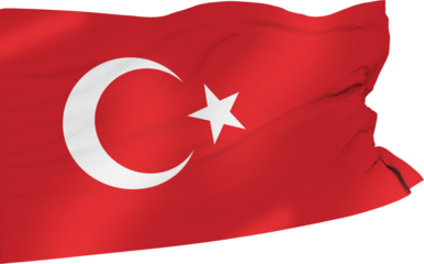 Flag of Turkey with Crescent and Star