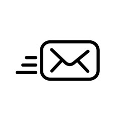 E-mail icon, Message send icon on transparent background
