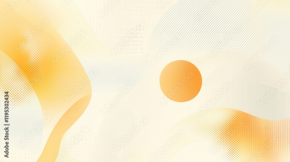 Leinwandbilder soft abstract geometric patterns featuring gentle curves and a warm color palette with pale hues and