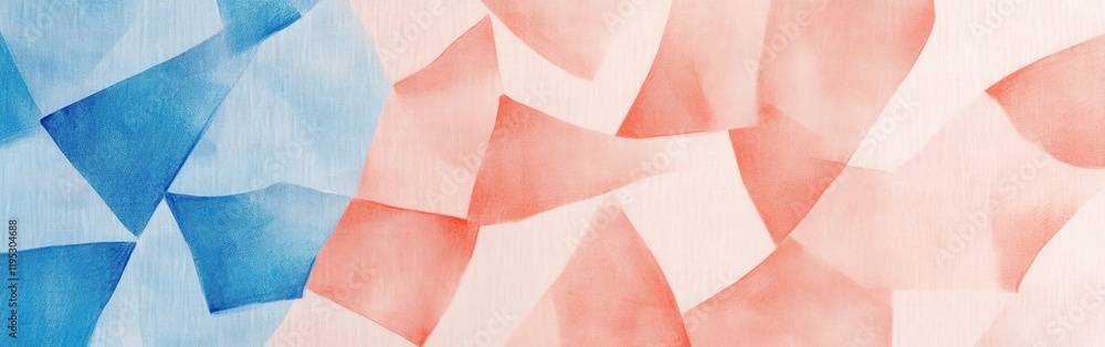 Aufkleber Minimalist pencil strokes create a serene background in soft hues blending blue and peach for artistic expression