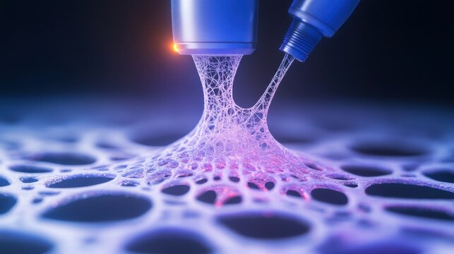 Nanotechnology printing with futuristic polymer structures