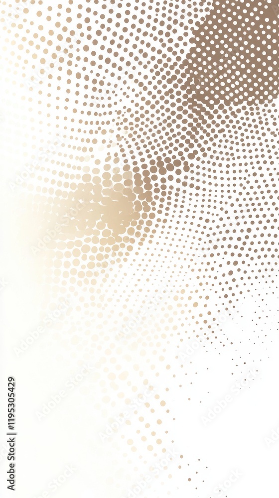 Aufkleber Halftone patterns created with soft beige dots offering a tranquil and subtle aesthetic for design projects
