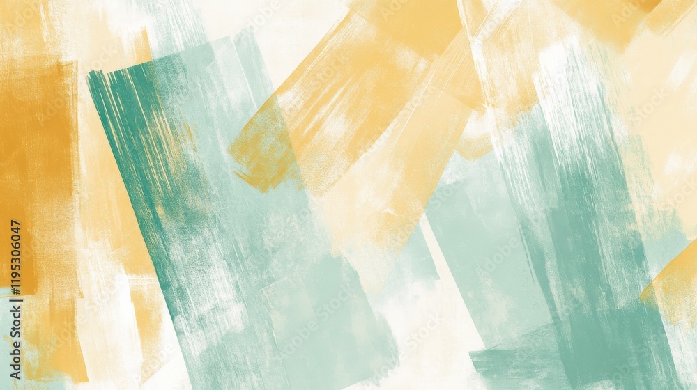 Poster Elegant overlapping pencil strokes create a harmonious blend of colors in an abstract composition