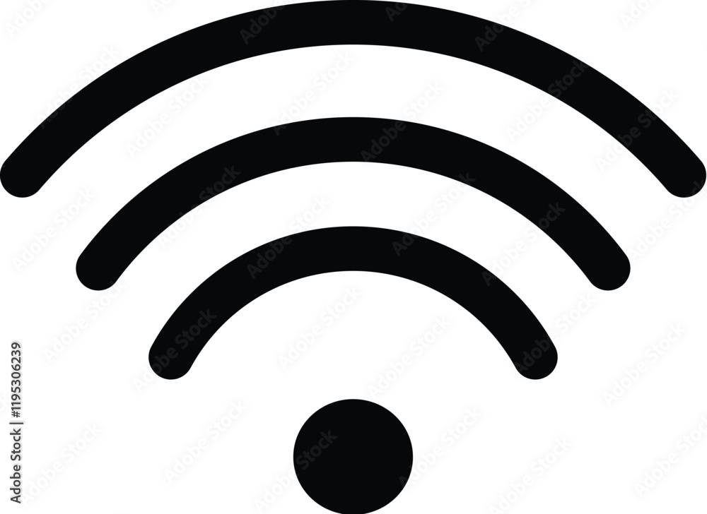 Poster wifi icon. free wifi sign isolated icon. wi-fi network linear icon.wifi connection icon design vecto