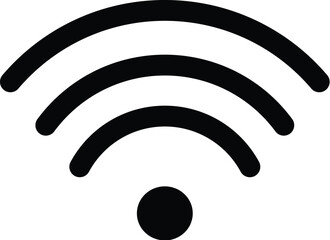 Wifi icon. Free wifi sign isolated icon. wi-fi network linear icon.Wifi Connection Icon Design Vector Template Illustration