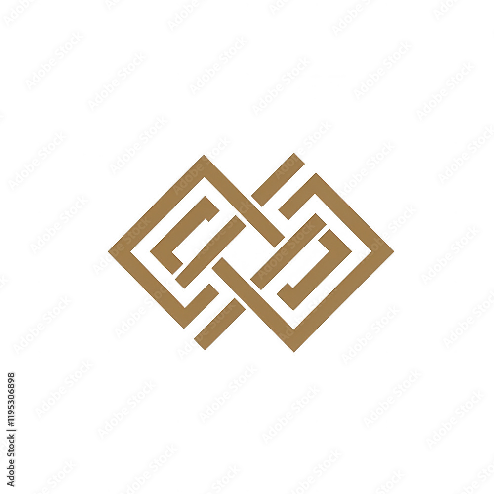 Poster an intricate knot design symbolizing interconnectedness and eternity., isolated on a transparent bac