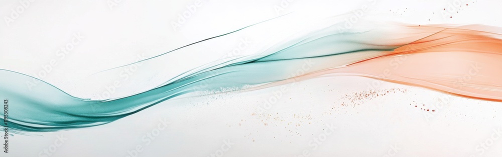 Poster Delicate pencil strokes create smooth, flowing colors on a clean white canvas in an artistic display of creativity and expression