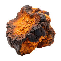 Chaga mushroom isolated on transparent background