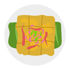 hand drawn illustration martabak, asian food