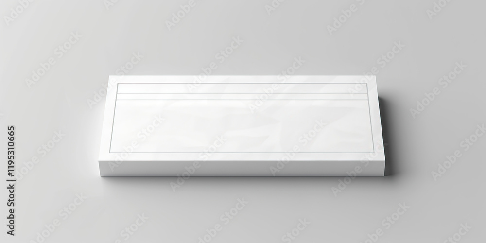 Poster white rectangular box with horizontal lines